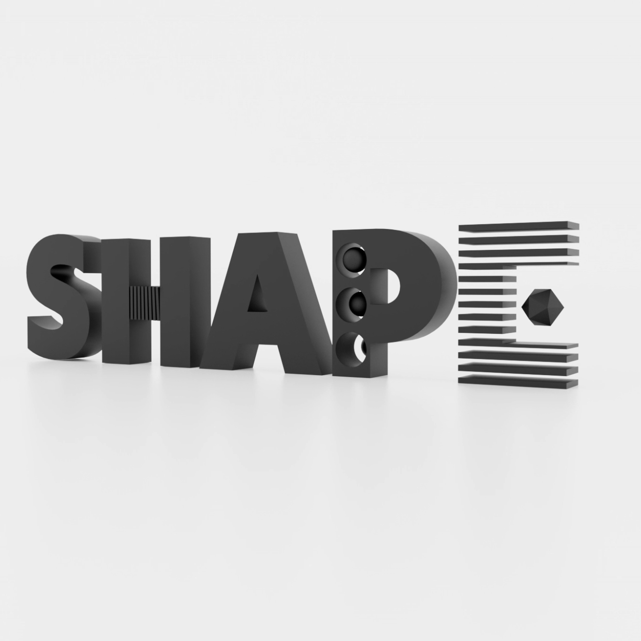Texte Shape en 3D. Mouvement Mograph. Motion Baron